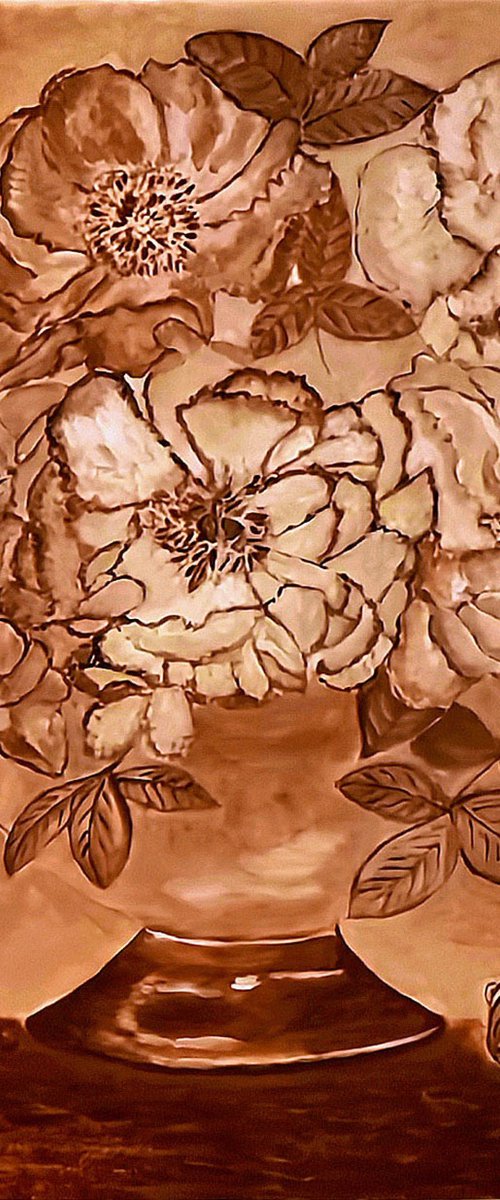 Floral Still Life with Peonies by Marina Borisova