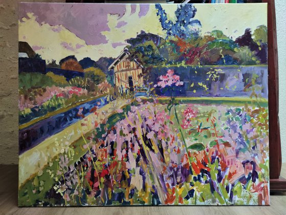 Impressionist landscape painting 'Garden in summer'