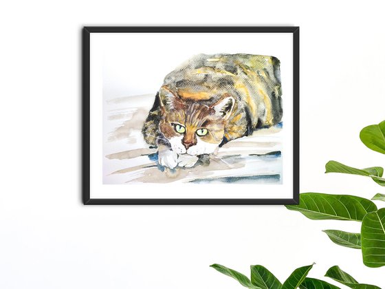 Cat watercolor