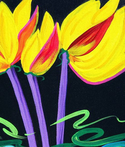 Yellow Flowers by Galina Victoria