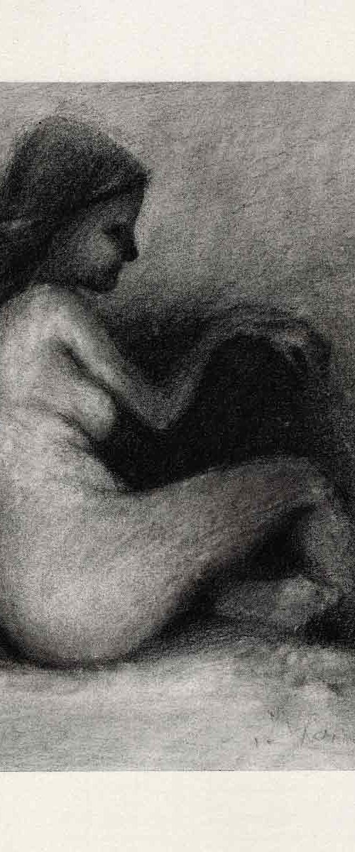 Nude figure drawing by Marin Victor