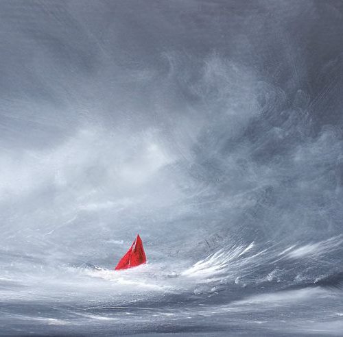Seascape, Spirit of the Storm - Art, monochrome by Mel Graham