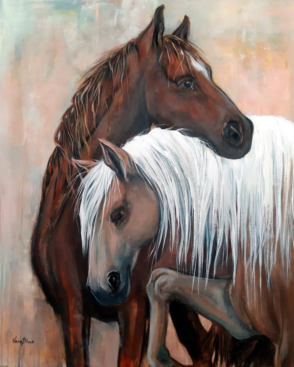 Harmony, large painting on canvas by Nora Block