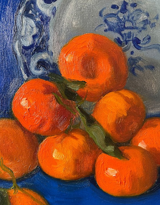 Still life with tangerines