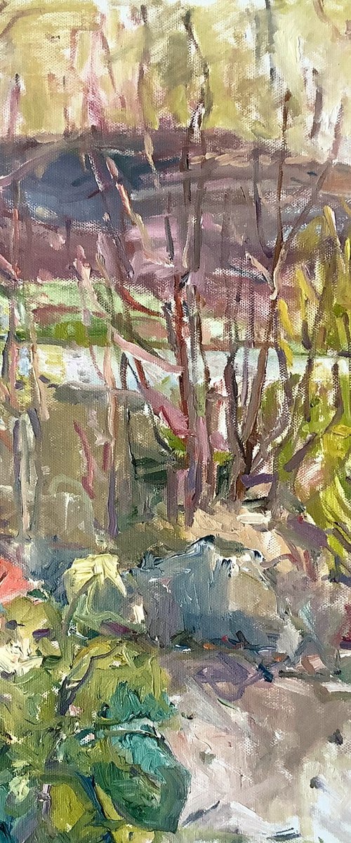 Say Nothing Plainair work on the Lake view by Lana Verdi