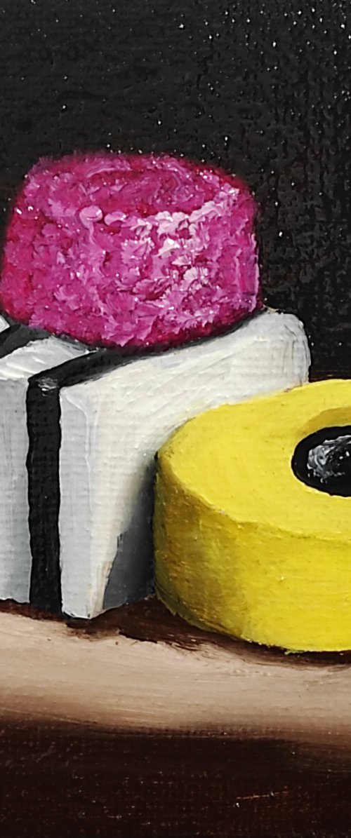 Little Liquorice Allsorts #17 still life by Jane Palmer Art