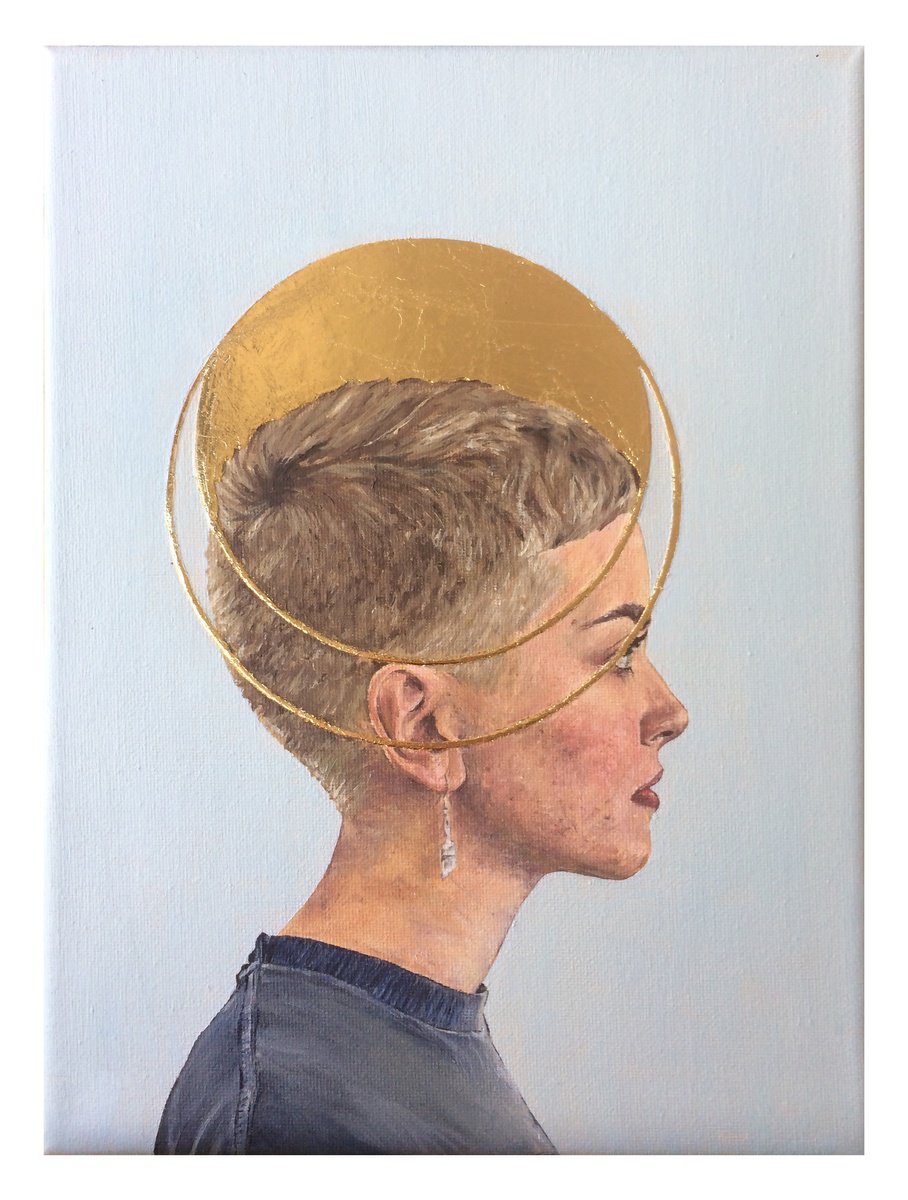 Photorealistic Portrait Oil Painting By J R Root, 11 X 14, Portrait No. 93, Original Artwork