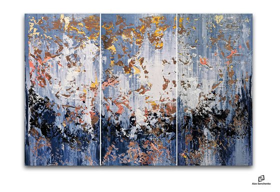 150x100cm. / Abstract triptych / Abstract 1172