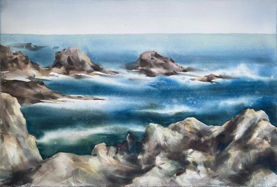 White waves. Scotland.