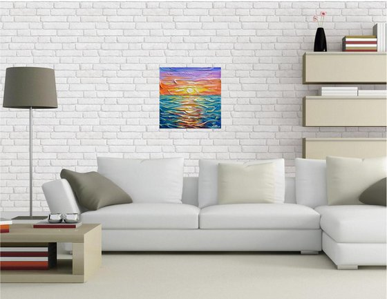 Bright Sunset - Original Acrylic Painting on Canvas