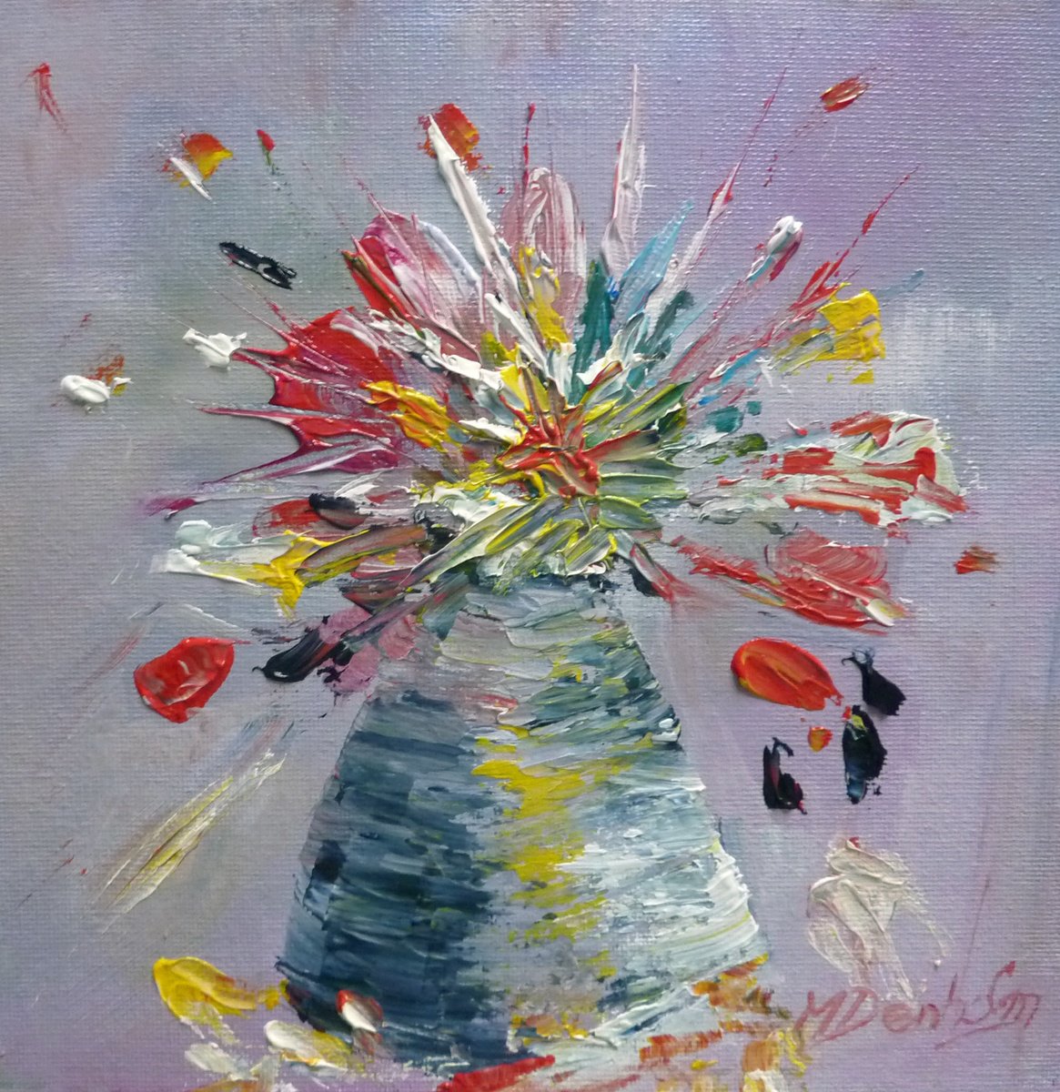 Flower Explosion Acrylic painting by Margaret Denholm | Artfinder