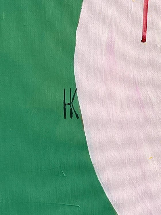 Woman with Cat original Painting