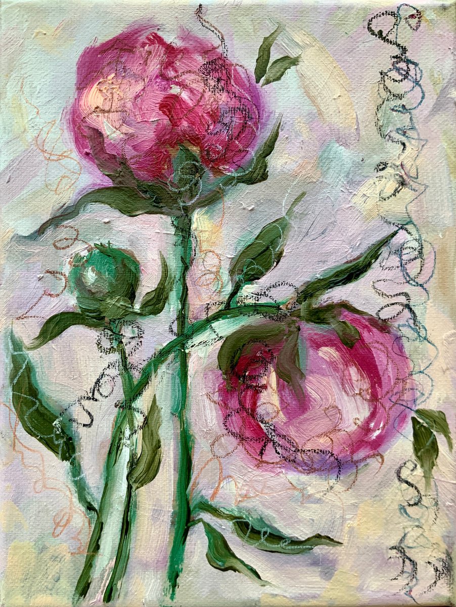 Peonies. Budding Beauty by Alexandra Jagoda (Ovcharenko)