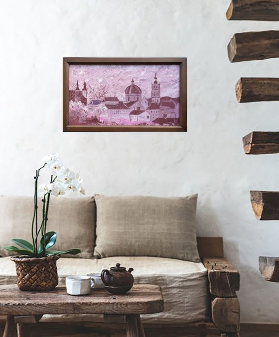 Lviv City Rooftops Original Painting