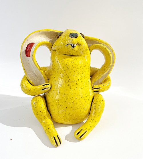 Yellow rabbit by Viktor Zuk