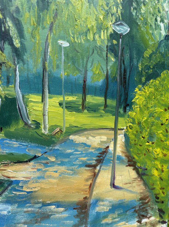 Sun-Dappled Path: Plein Air