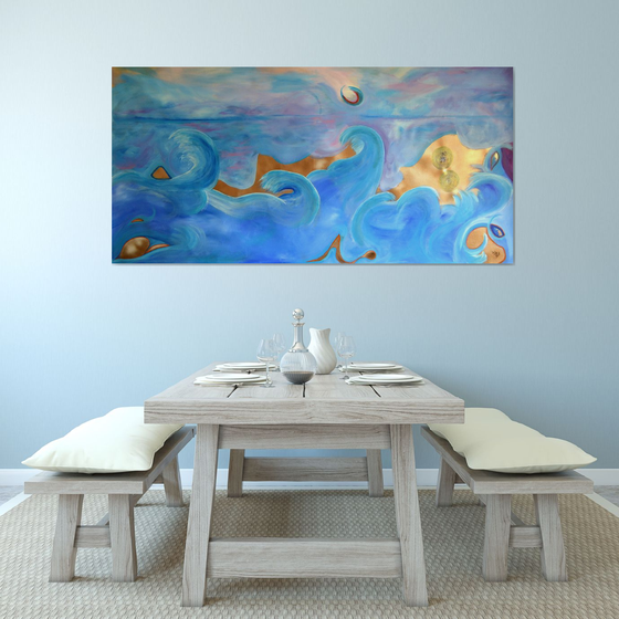 Big dancing party on the beach