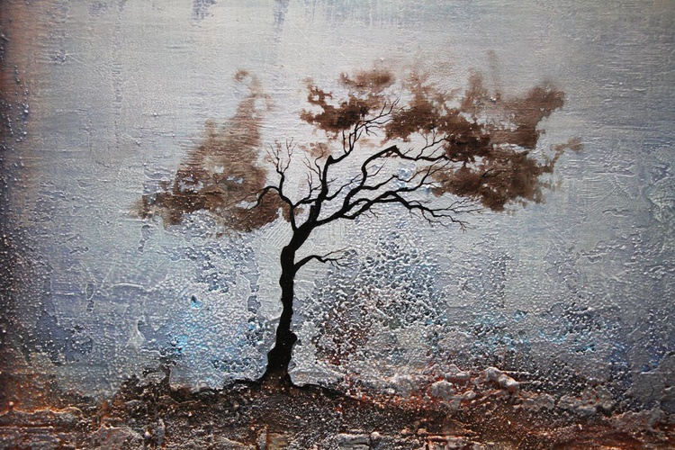 Windy Day 70 X 70 Cm Landscape Painting Vint Artfinder