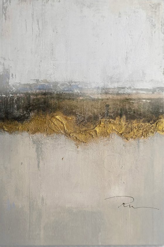 Gold Texture Abstract in Earth Tones