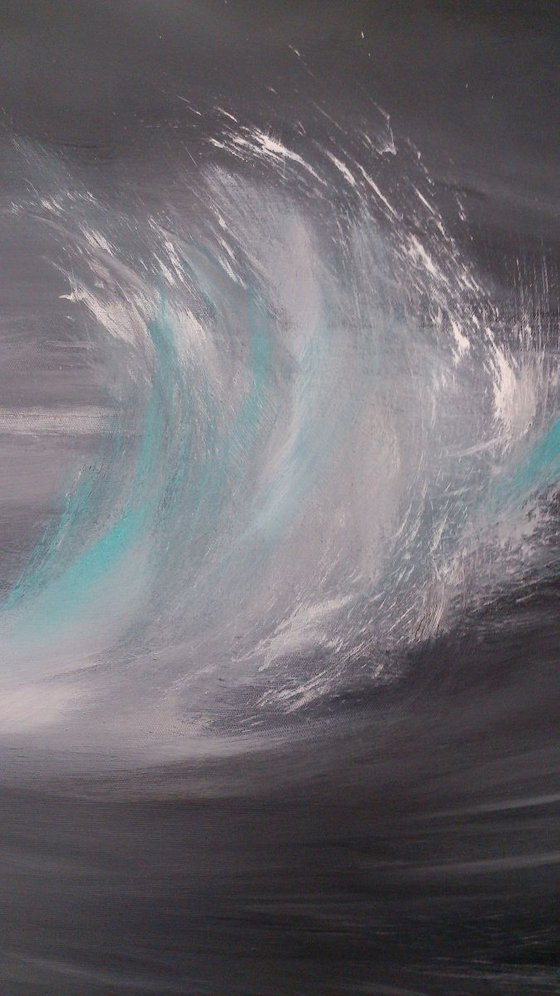 Burst of Teal (Large work)