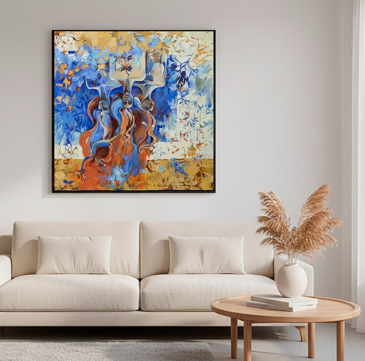 Oil Painting , The Reverse Side Of Presence By Natalia Yampolskaia, 31 X 31, Artwork For Sale On Artfinder