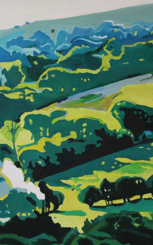 "Smoke across Dyffryn Crawnon" by Emma Cownie