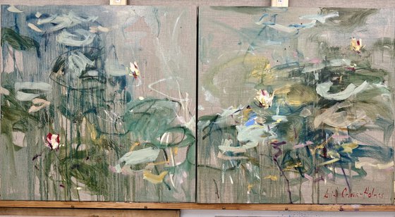 Nymphéas. Diptych.