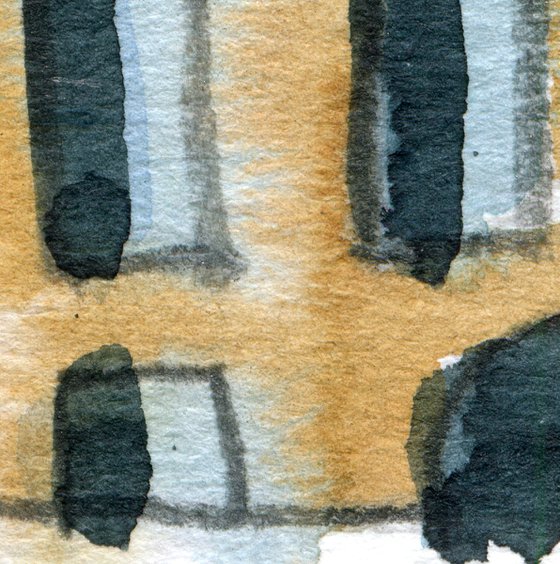 Venice Ochres; Original Watercolour ACEO