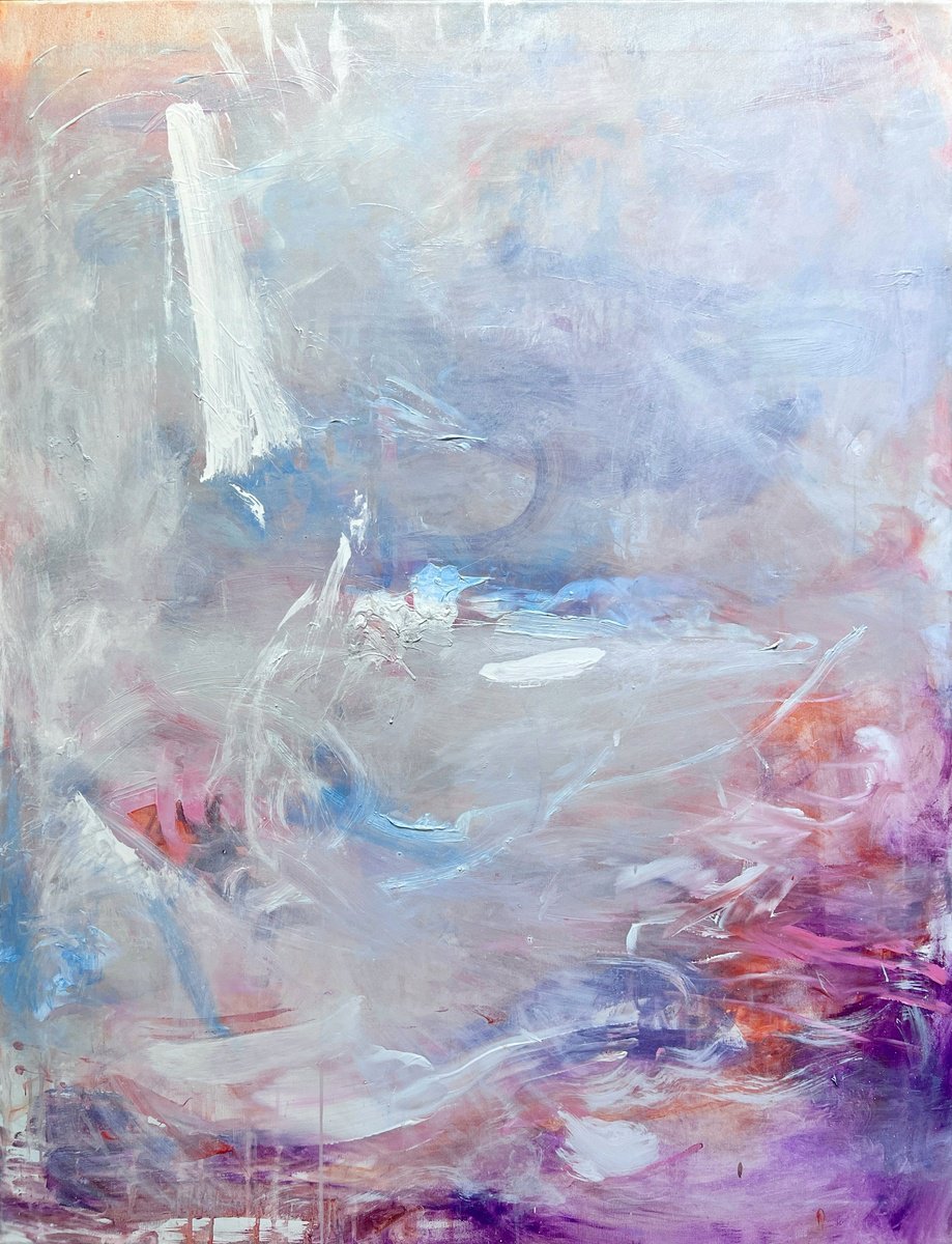 Abstract Acrylic Painting By Zakhar Shevchuk, 39 X 51", Unknown Place, Original Artwork