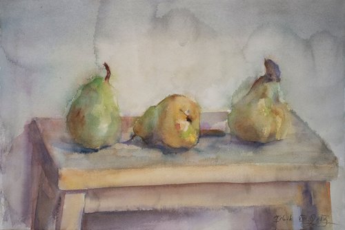 Three pears by Irina Bibik-Chkolian