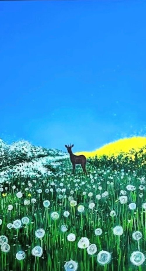 Deer in Hedgerow by Benjamin Duarri