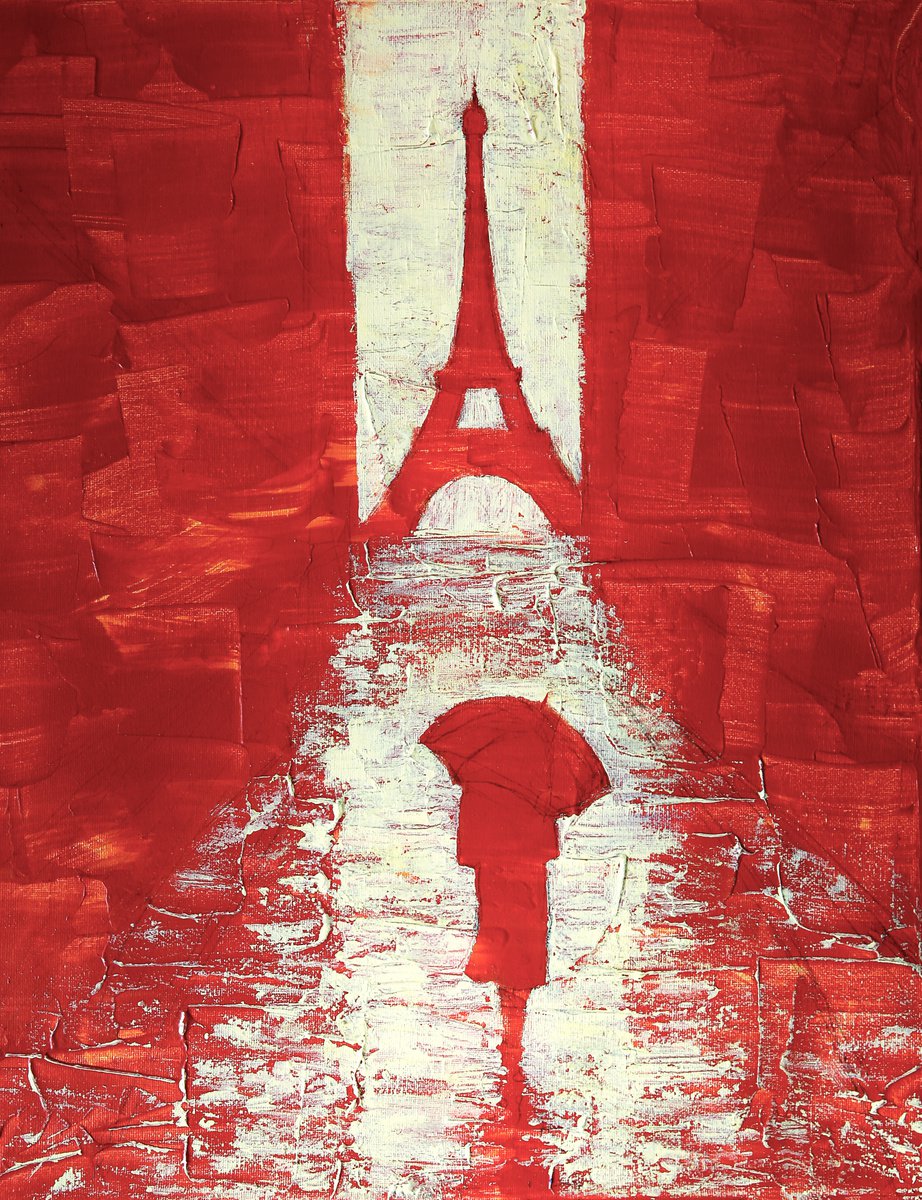 Red Paris Rain by Denis Kuvayev