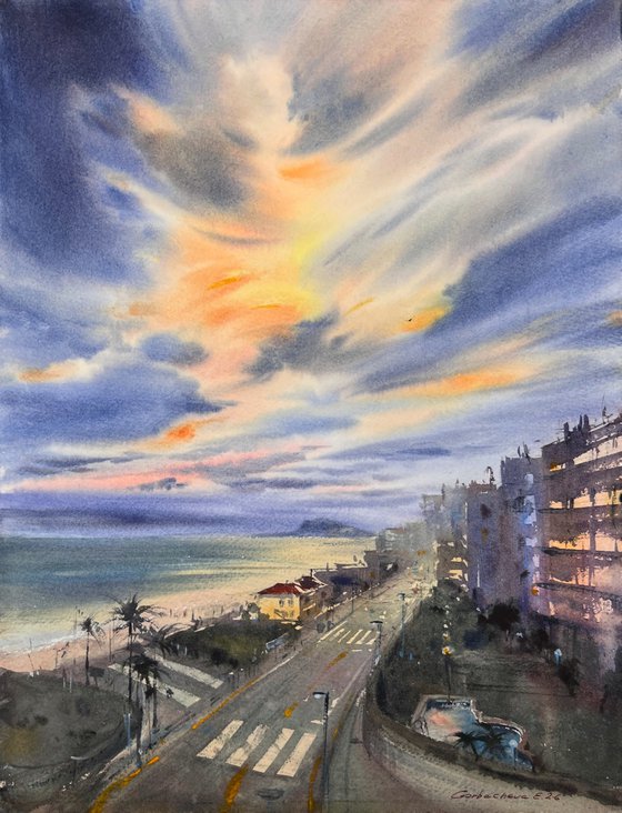 Spain in Amber Clouds