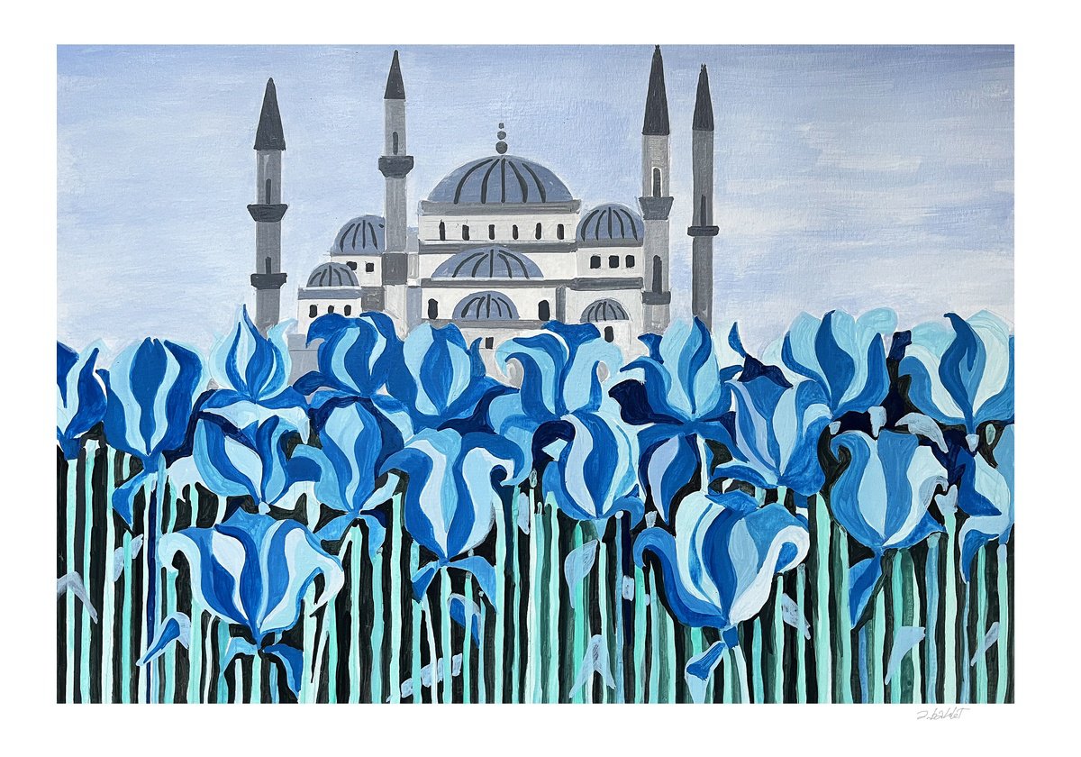 Urban And Pop Acrylic Painting , Istanbul-04 By Andre Baldet, 17 X 13, Artwork For Sale On Artfinder