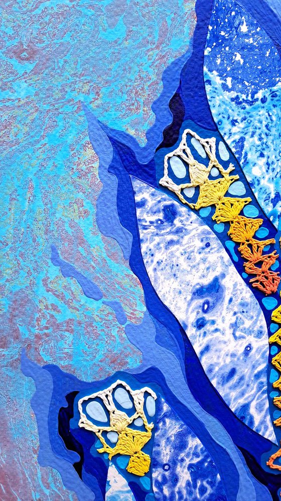 Blue Garden, set of 3