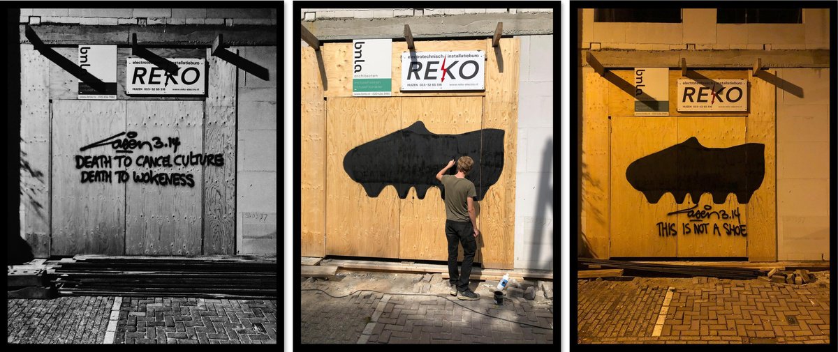 Urban And Pop Abstract Print By Laser 3.14, 14 X 18", This Is Not A Shoe (Framed), Original Artwork