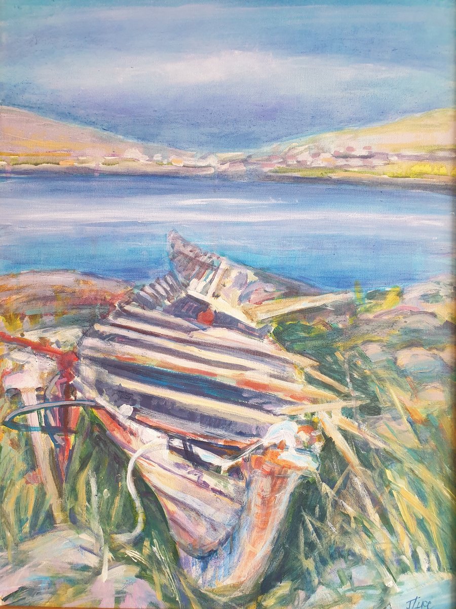 Hebrides. Ruined Boat by Jean  Luce