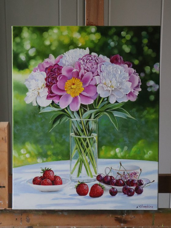 Peonies and Summer Berries