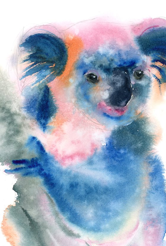 Bright koala (series Bright color animals 4 of 6)