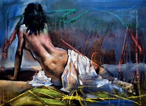 Seated Nude by Anthony Barrow BA(Hons) Fine Art