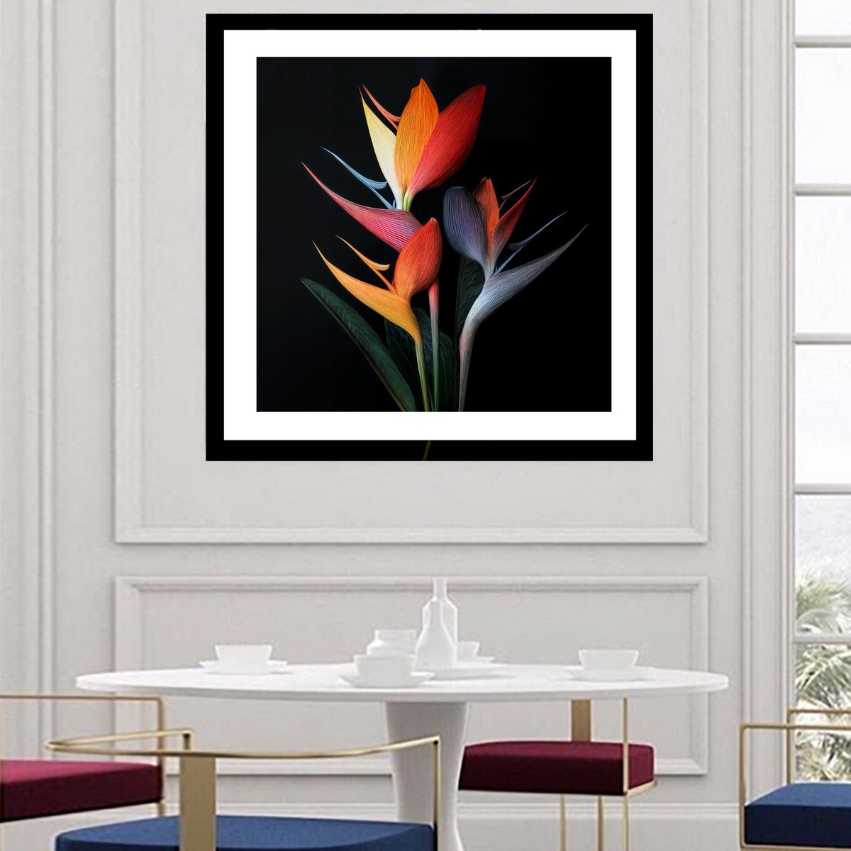 Photorealistic Botanical Photograph By Michael Filonow, 26 X 32", Birds Of Paradise 3, Original Artwork