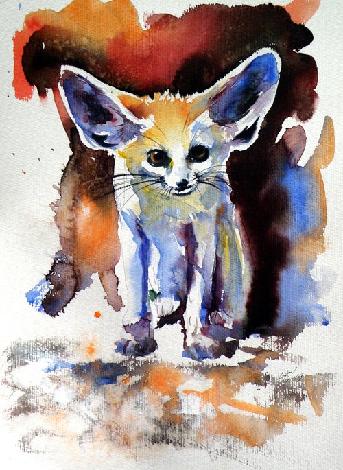 Desert fox watching by Kovács Anna Brigitta