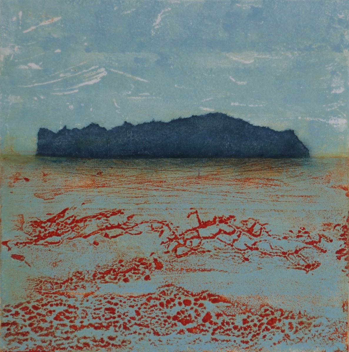 Impressionistic Landscape Limited Edition Print By Sue Roe, 9 X 9", Escape, Original Artwork