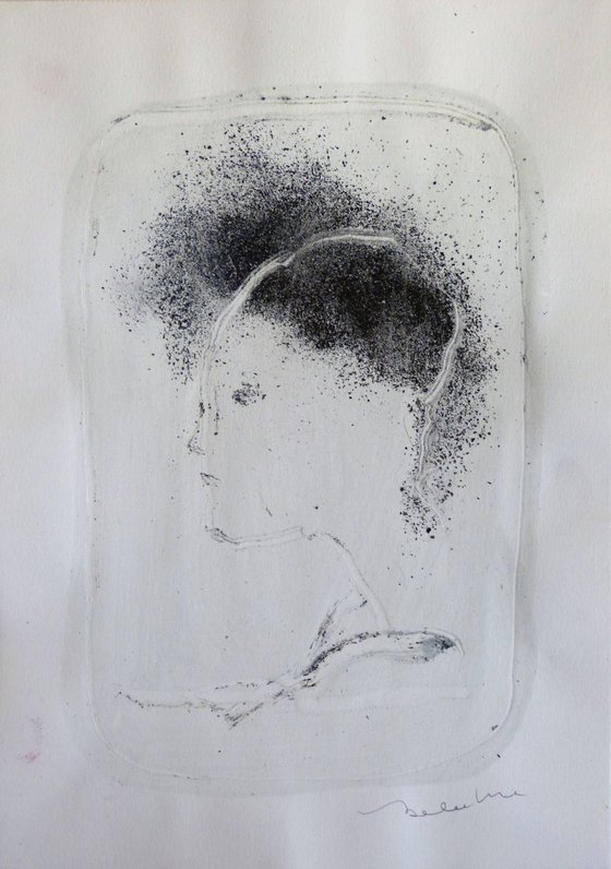 Portrait 18C23, mixed media 41x29 cm