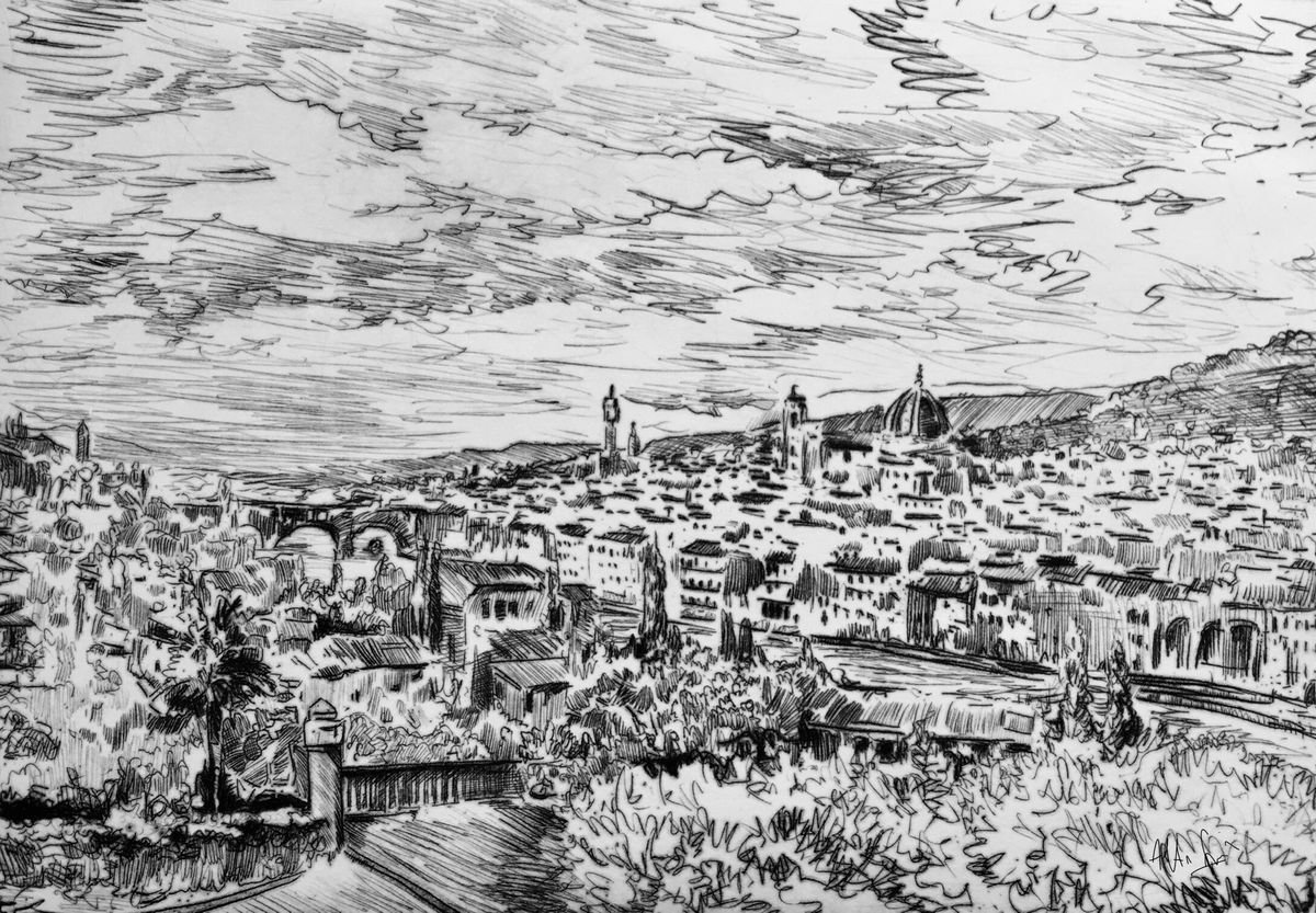 Impressionistic Giclee Print , Florence, Tuscany. By Altin Furxhi, 12 X 8, Artwork For Sale On Artfinder