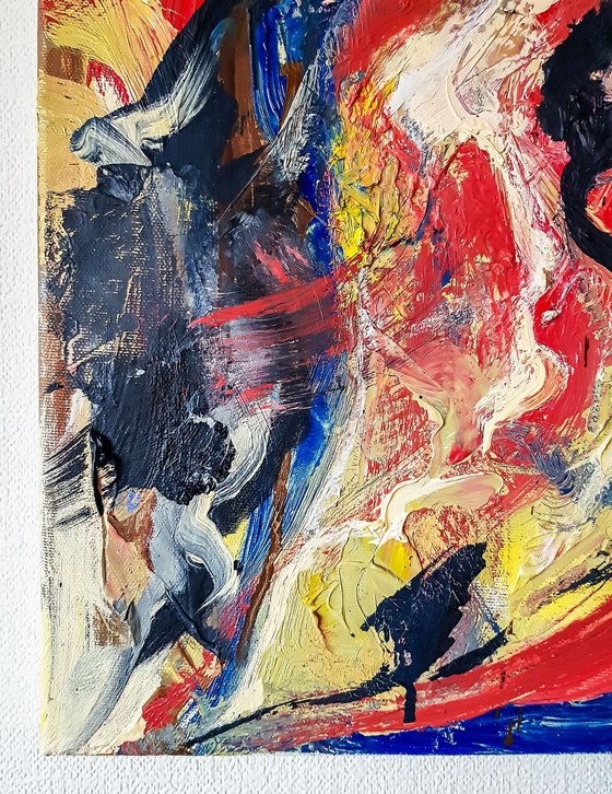 -Substitution- Action painting In the style of Willem de Kooning by Retne