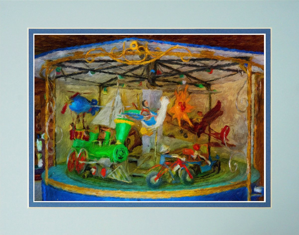 Carousel merry go round impressionistic by Robin Clarke