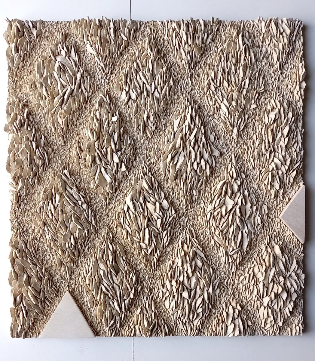 Geometric Abstract Painting By Emanuela Camacci, 17 X 18, Directions, Original Artwork