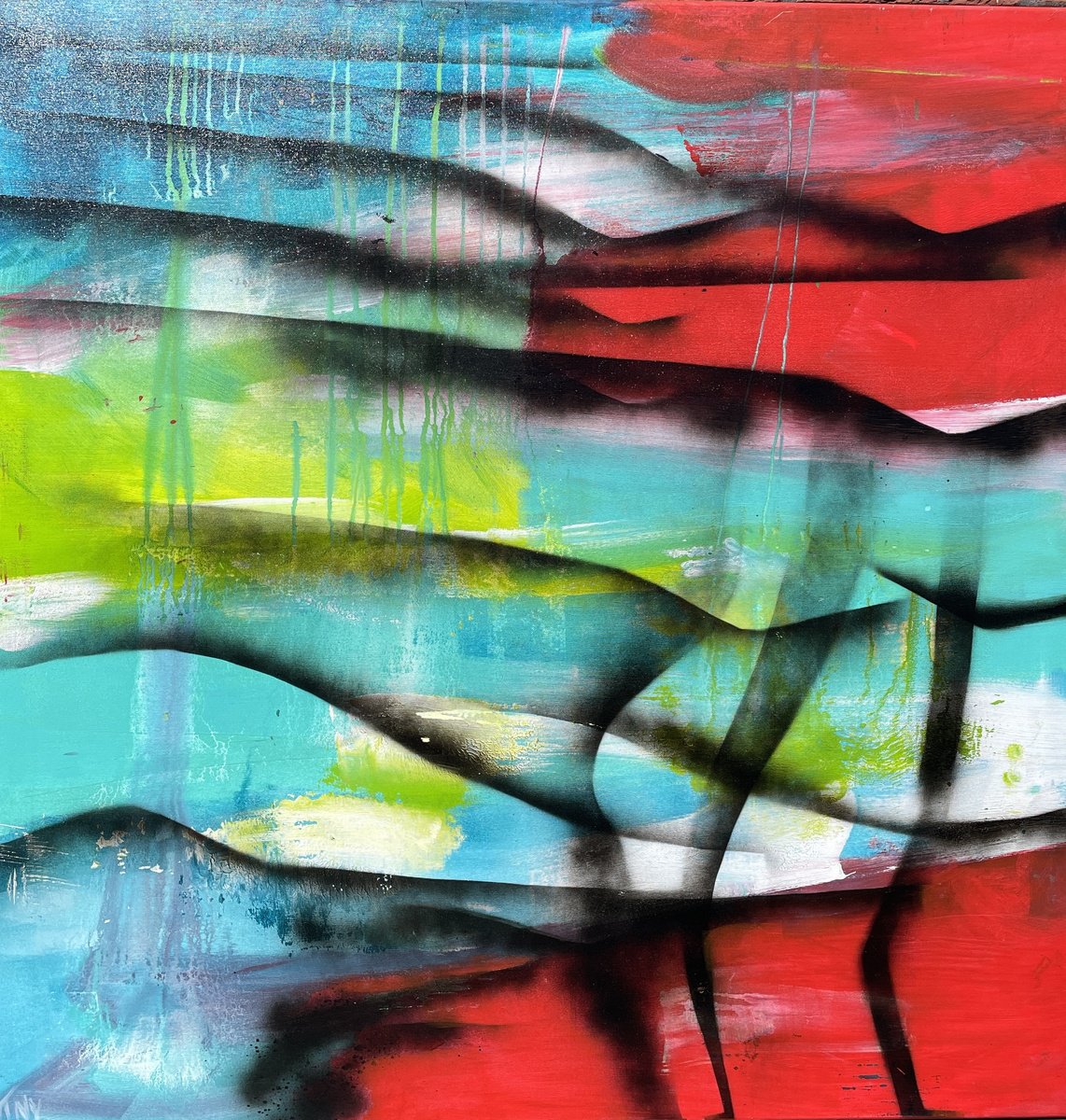 Colorfull Landscape By Tiny De Bruin, 39 X 39, Artwork For Sale On Artfinder