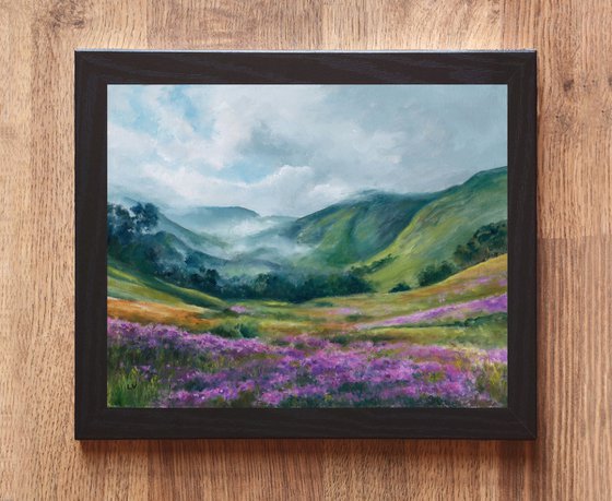 Purple flowers in the meadow